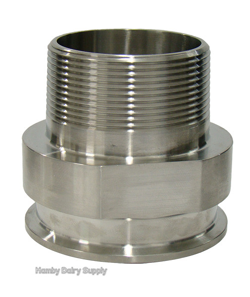 2.5 Clamp x 2.0 MPT Stainless Steel Reducer Adapter 4999-1000-925