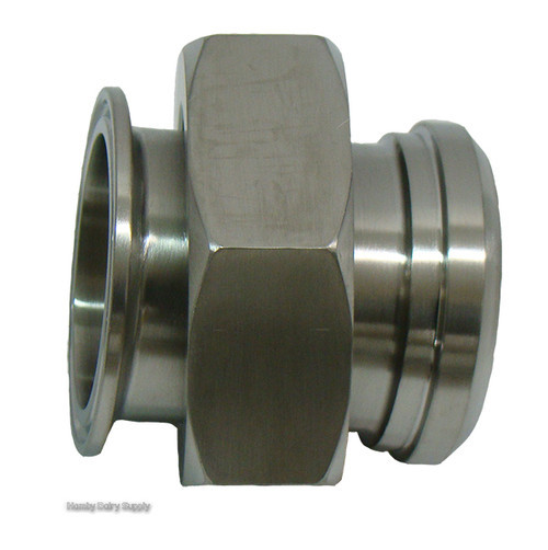 SS Adapter - 1.5 inch Male Bevel Seat (thread) x clamp 1.5 inch