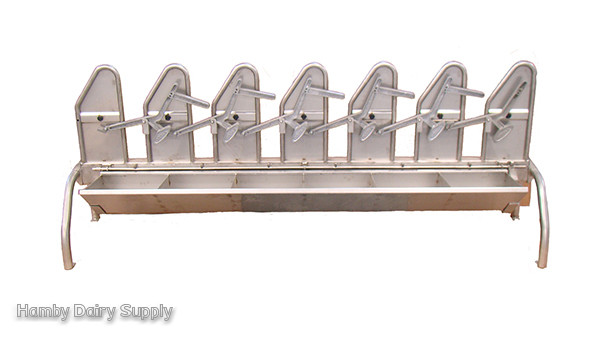 Single 6 Basic Parlor Stanchions for Goat or Sheep
