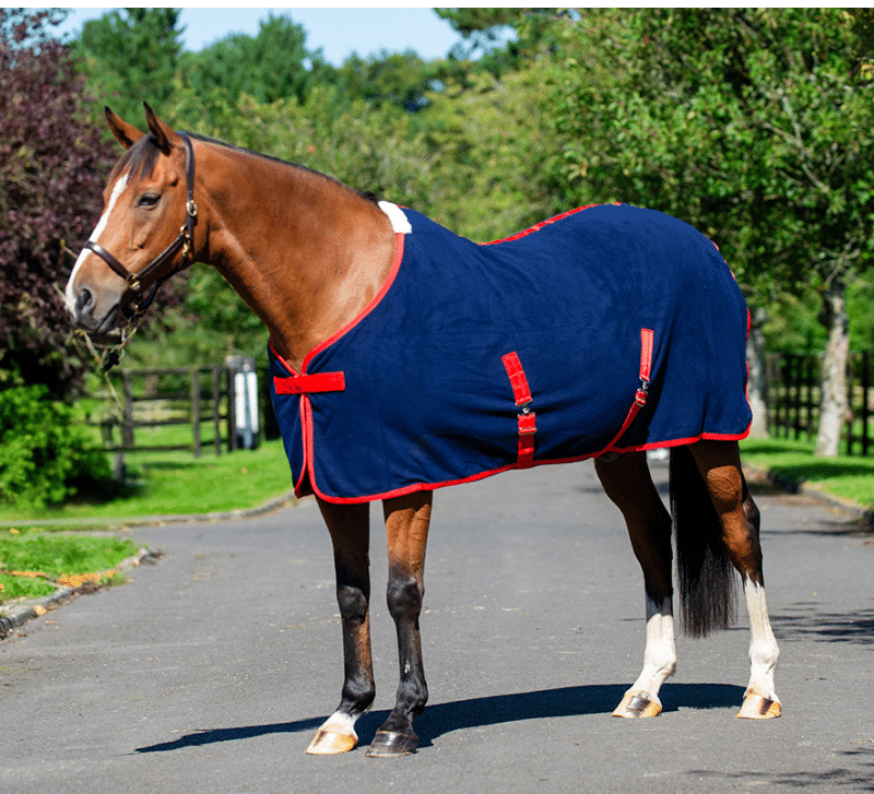 Equisential Fleece Cooler – Navy/Red