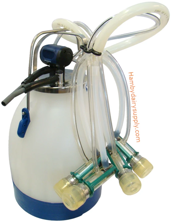 2 Goat Improved GEA TopFlow Z Bucket Milker Best In Class - 7 gallon plastic bucket
