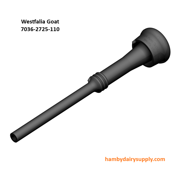 Black Rubber Goat Inflation for GEA Westfalia - Fits stainless steel shell only 7036-2721-040