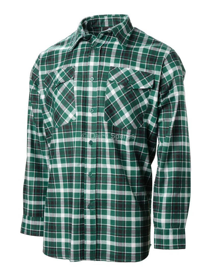 Betacraft Brushed Cotton Long Sleeved Shirt Green Check – BCF61F BCF61F