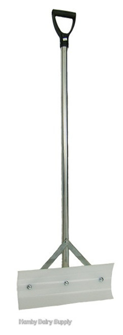 Barn Scraper with D Handle - 8 x 18 inch poly blade