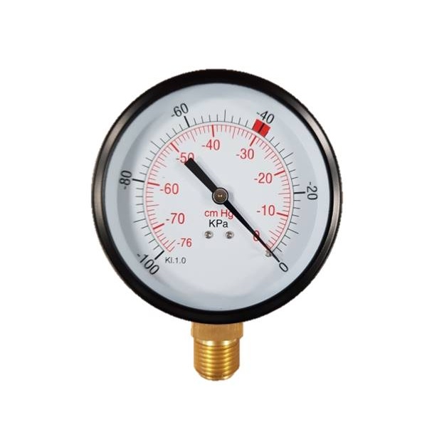 Dry Vacuum Gauge 100mm Black 1/2″ BSP