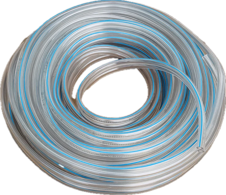 Double Hose 9/32 ID BouMatic ** Twin Clear Pulsation Tubing Blue Stripe 100 foot roll 4999-1090-021