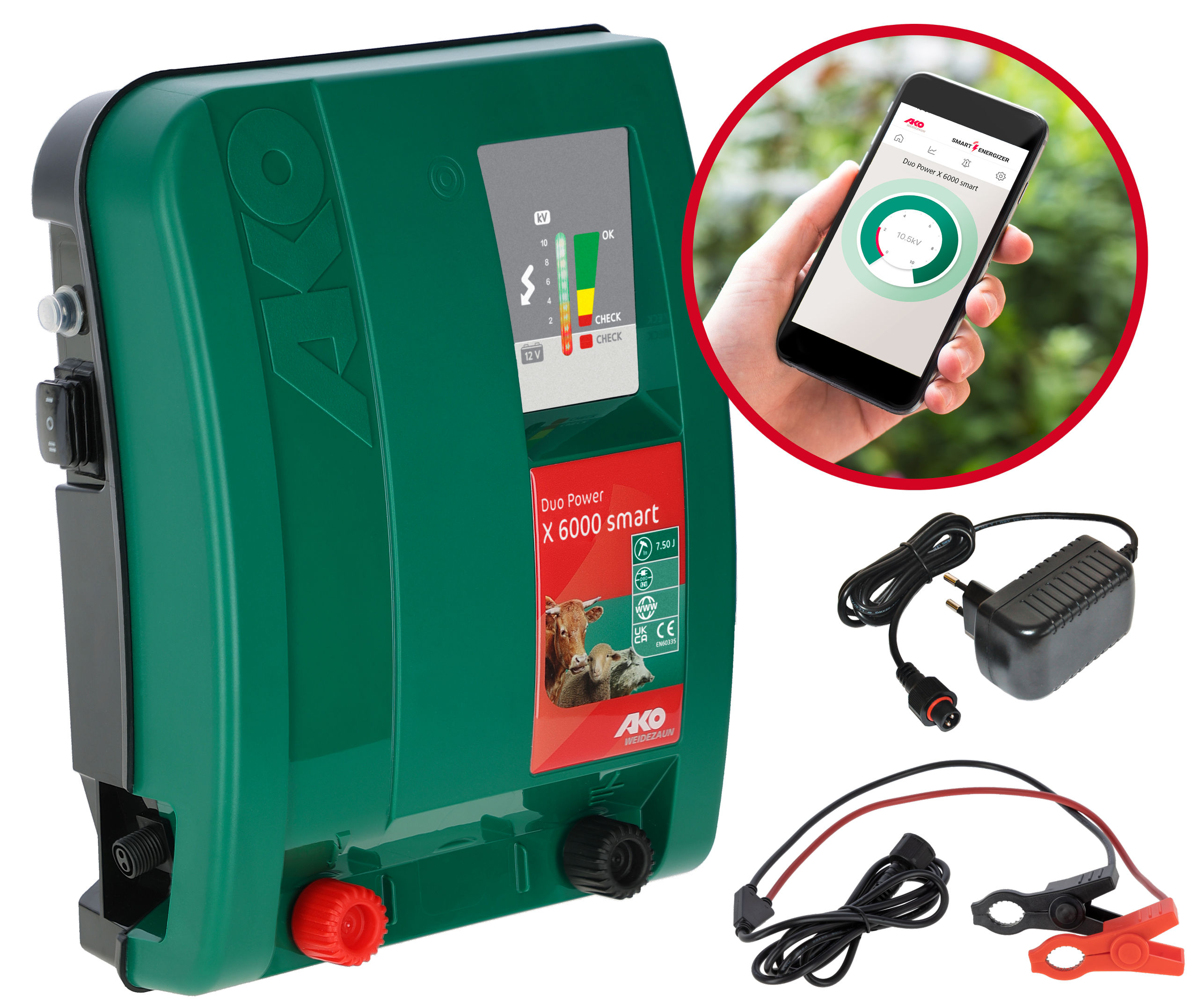 AKO Duo Power X6000 smart 12V/230V Weidezaungerät 372876-24