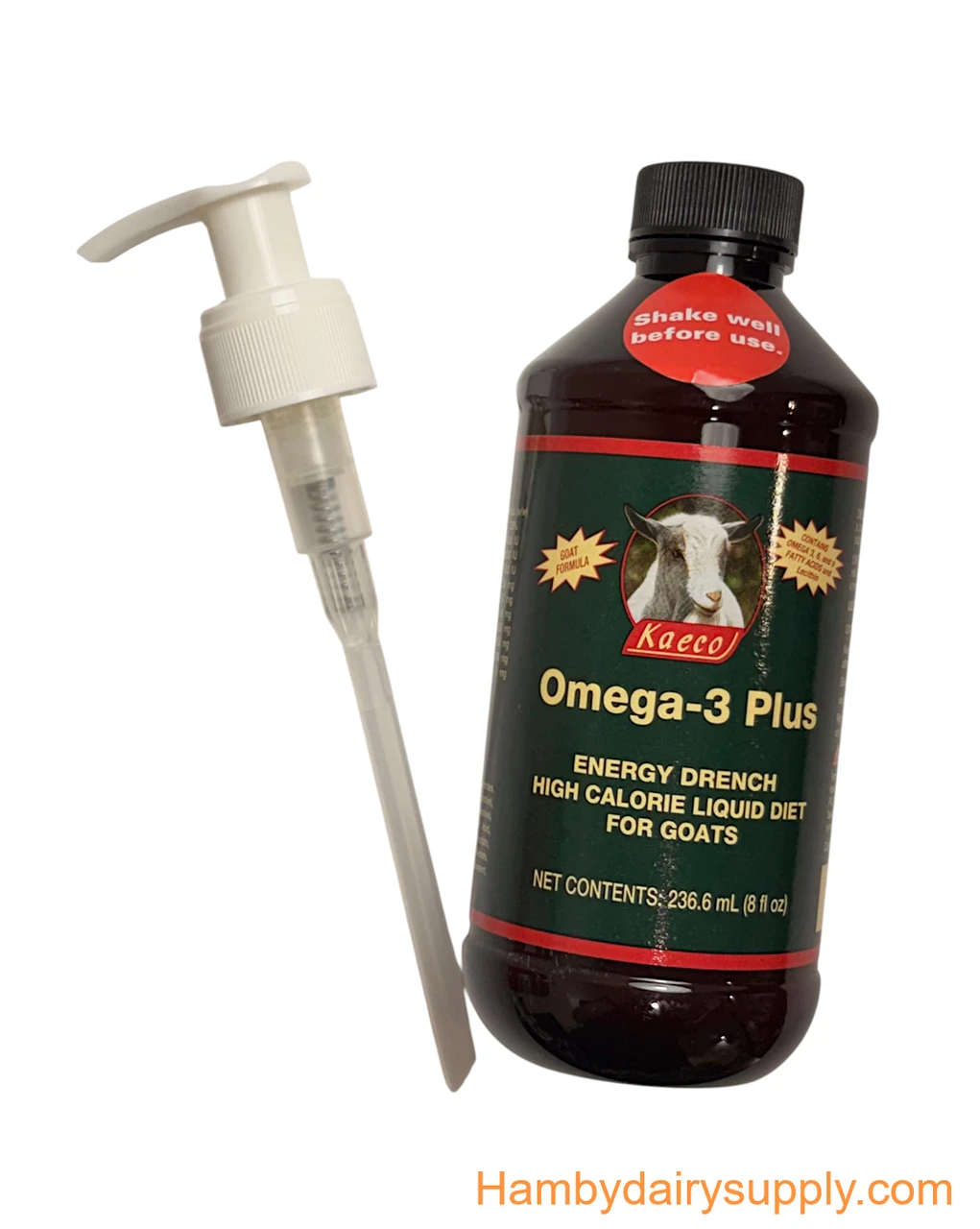 Omega 3 Energy Drench for Goats - 8 oz bottle with pumper dispenser K1062