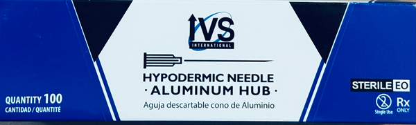 IVS Better Quality Aluminum hub 14 Gauge x 1.5 inch needles (box of 100)