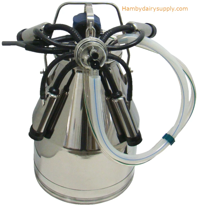 4501 Improved Hamby 1 or 2 Cow Bucket Milker complete basic system - Electric power