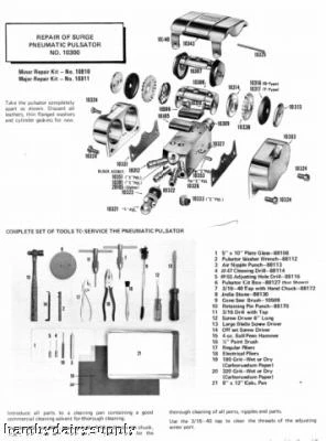 REBUILD SERVICE FOR YOUR SURGE VACUUM PULSATOR