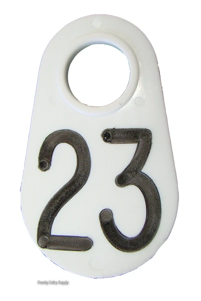 WHITE NECK TAG - NUMBERED