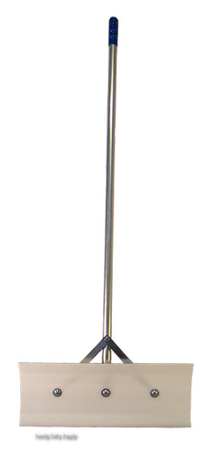 Barn Scraper with Straight Handle - 8 x 18 inch poly blade