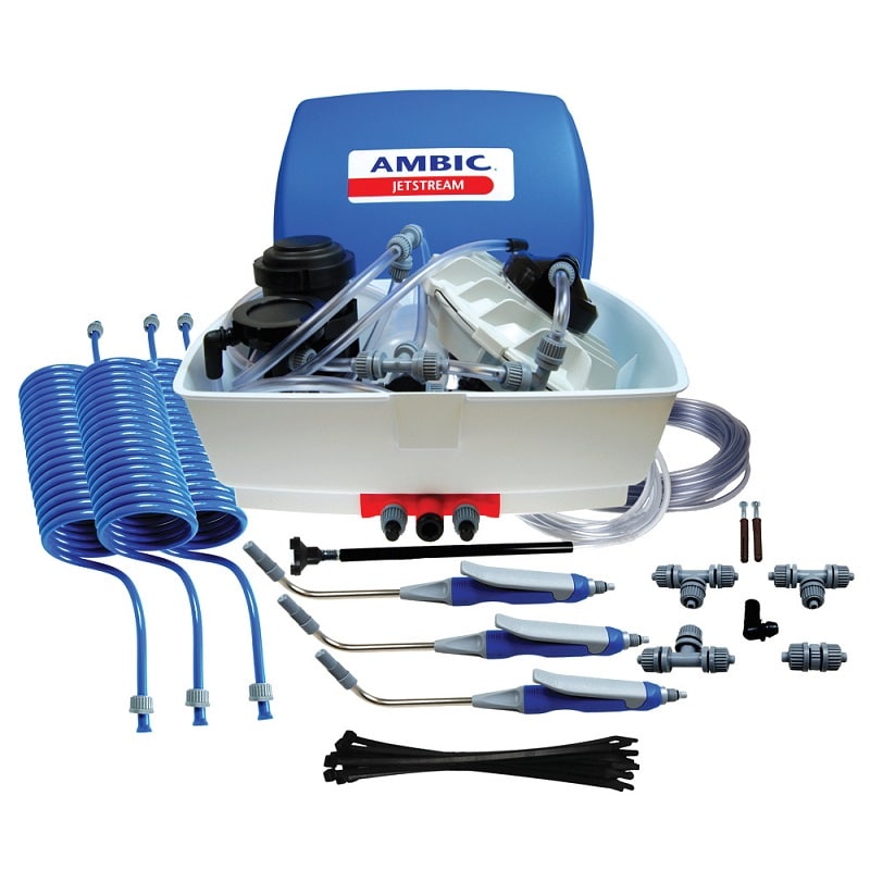 Ambic jetstream teat spray system – complete kit (with at402 guns). KAJS1000-V