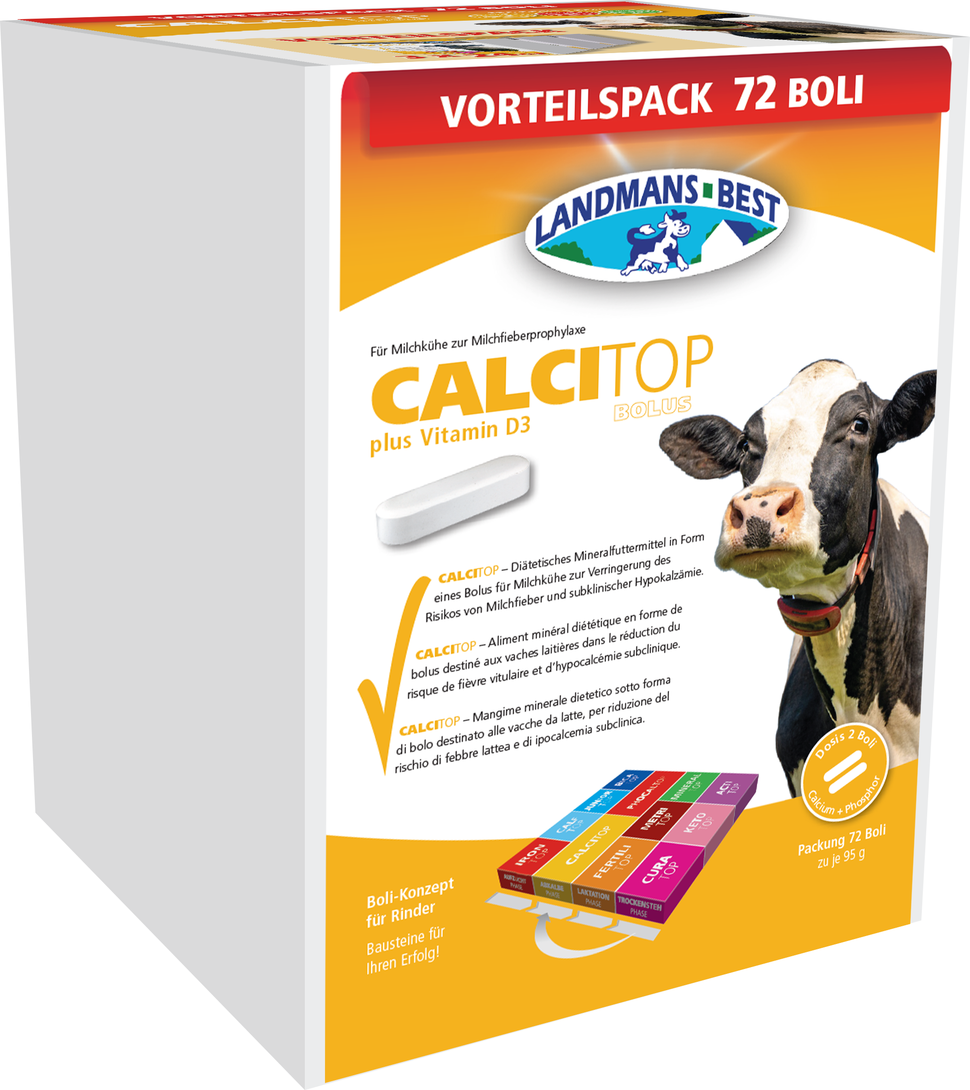 Landmans Best Calcitop Calcium Bolus E238