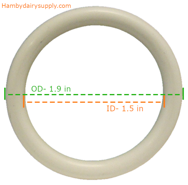 Large O-ring for DEC Dari-Kool 2 inch butterfly Milk Tank Outlet Valve